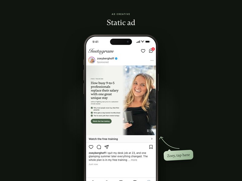 Static ad preview